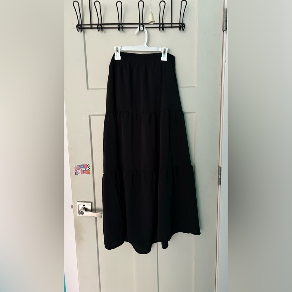 Elegant Black Maxi Skirt